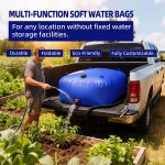 Collapsible PVC water bladder tank for irrigation water storage and outdoor emergency reserve