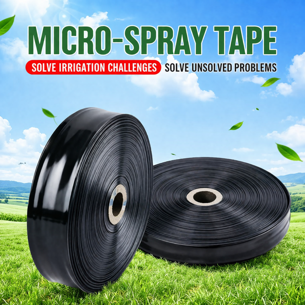 Micro spray irrigation tape roll for agricultural watering and greenhouse irrigation wholesale supply